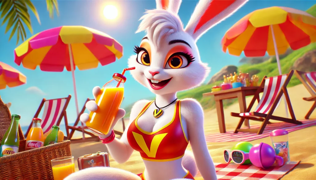 DALL·E-2024-10-17-12.19.23-A-vibrant-and-charismatic-female-rabbit-named-V-with-bright-orange-and-white-fur-featuring-a-shiny-V-emblem-on-her-chest.-In-this-scene-V-is-dri-1024x585 Mixer Portatil: Potência e Praticidade para o Dia a Dia